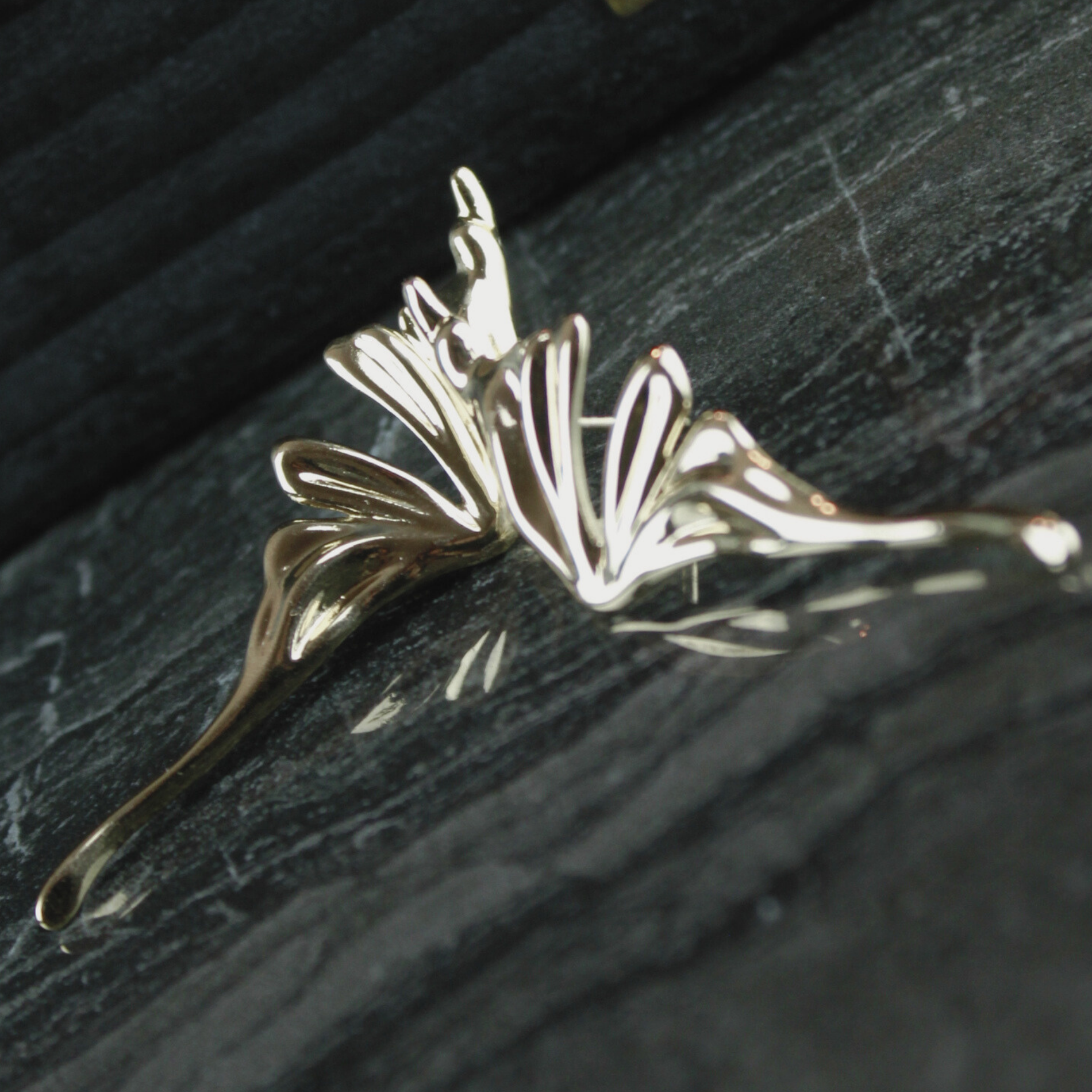 Courage Wing øreringe - forgyldt